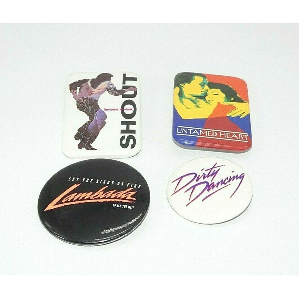 Romantic Movie Vintage Pin Lot Dirty Dancing Lambada Untamed Heart Shout